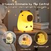 Cute Cartoon Capybara LED Night Light Silicone Animal Lamp USB Rechargeable Timing Dimming Sleep Night Lamp for Children's Gifts