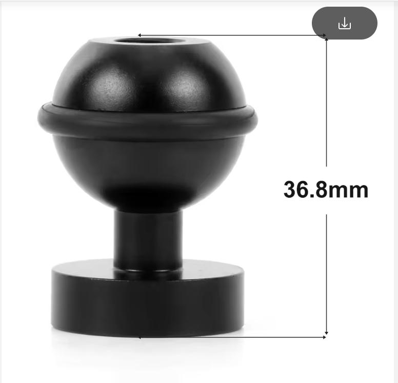 Aluminum Alloy Diving Flash Light Bracket 1 Inch 25mm Ball Head Hot Shoe Arm 1/4 3/8 Mount for GoPro DSLR Underwater Rig Tray