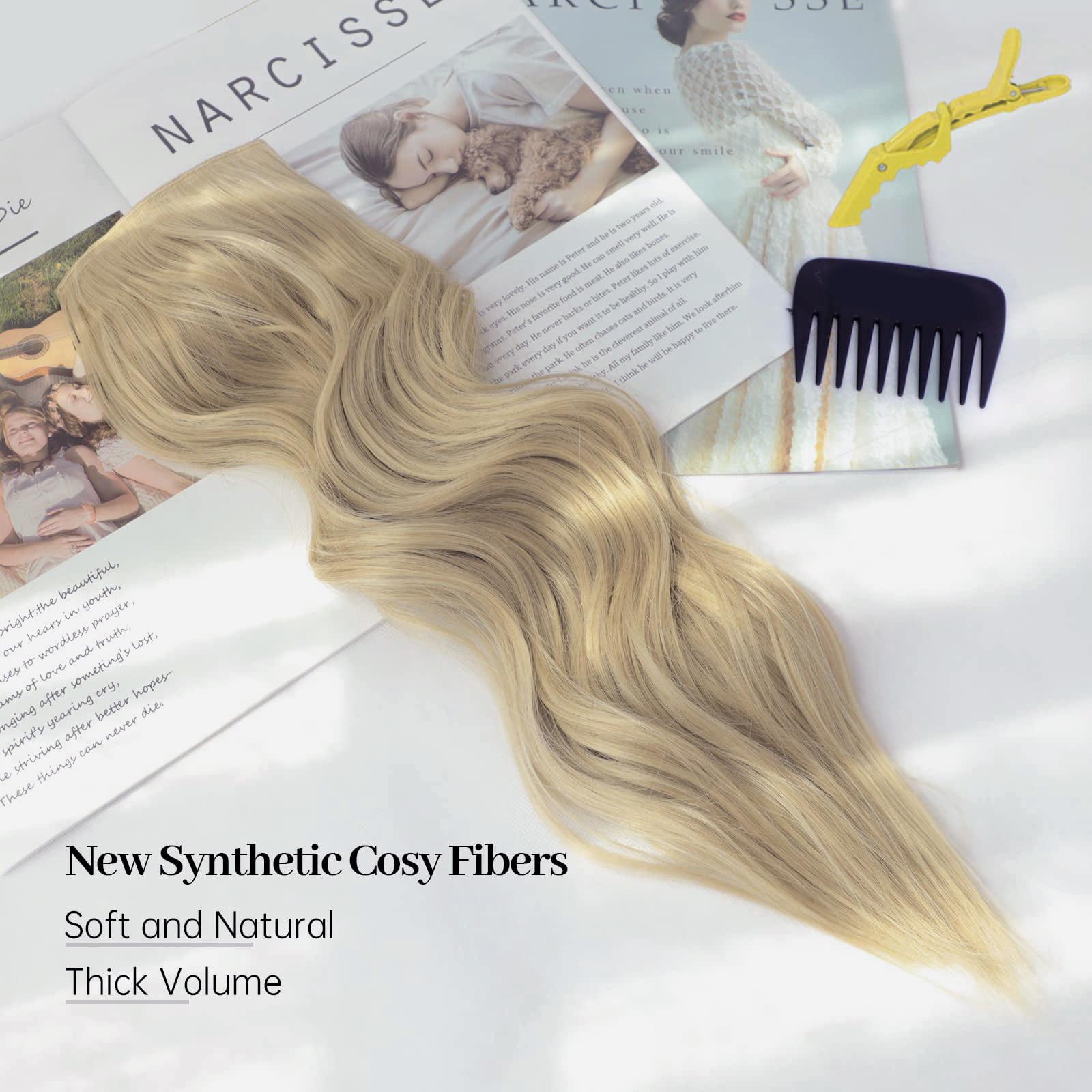 

Мисс парик Синтетическая невидимая проволока 4 зажима для наращивания волос Длинный волнистый шиньон Черный Коричневый Разноцветные накладные волосы Для женщин Повседневные 50cm