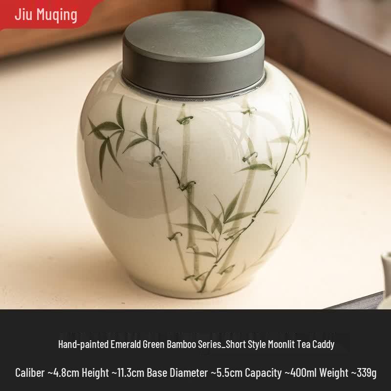 Jiumuqing Ceramic Tea Caddy