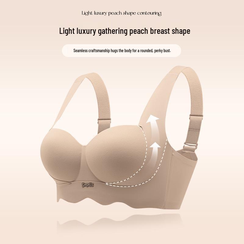 Seamless Women's Half-Cup Bra: Enhances Small Chests, Uplifts, Anti-Sag, and Offers Side Support for a Sexy, Round Look.