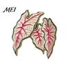 Buntes Blatt Abzeichen Legierung Brosche, Emaille Design Anstecknadel, Pflanzenliebhaber mit glatten Linien Monstera Deliciosa Brosche Helle Farbe, Frischer Stil