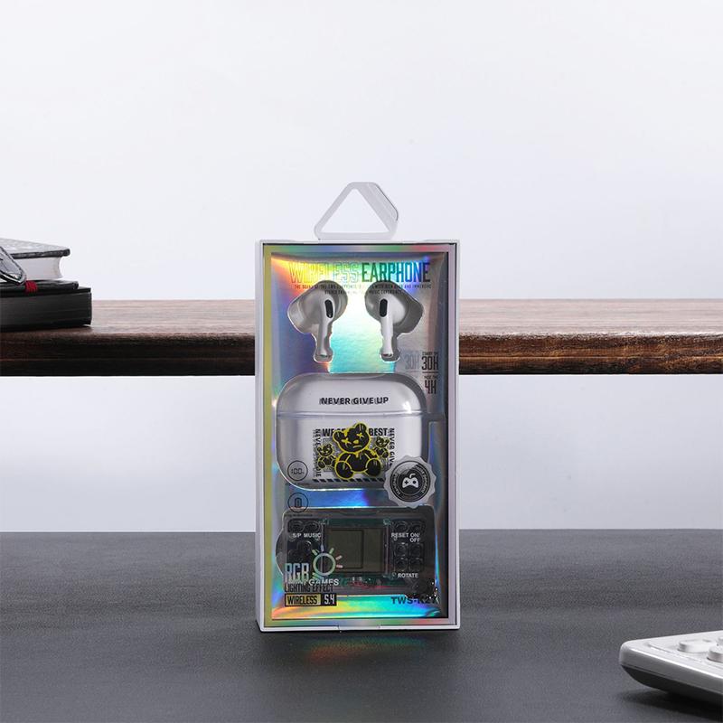 

Wireless Earphone Earbuds With Hanging Game Machine Gaming Key Rings Bluetooth Headphone Headset Long Battery Life Music Sport