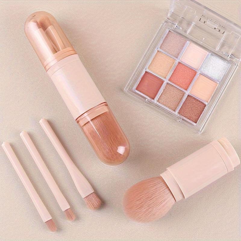 4 In 1 Mini Cute Makeup Brush Travel Makeup Brushes Set Professional Foundation Blending Powder Eye Shadow Brush