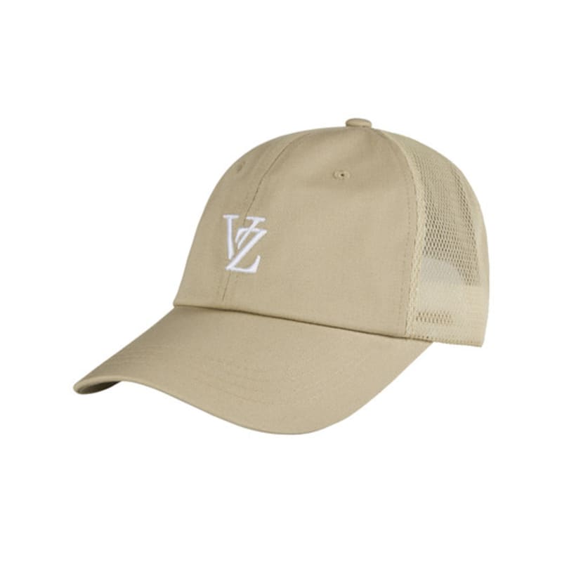 VARZAR 3D Monogram Side Mesh Overfit Ball Cap Beige