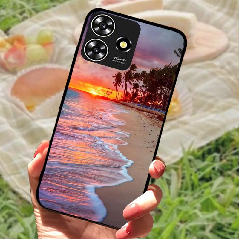 Für ZTE Blade V50 Smart Case Hülle Silikon Weich Marmor Schwarz Bumper Funda Coque für ZTE V50 Design 4G Schutz V50Smart