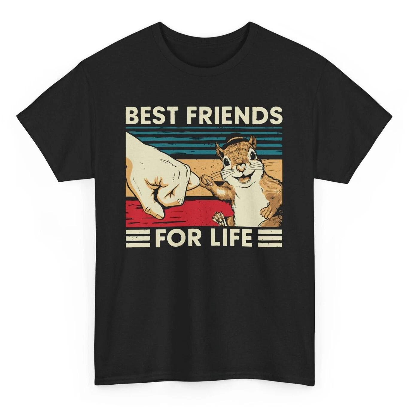 Best Friend For Life Squirrel T-shirt - Novelty Fist Bump Graphic Tee XXXL