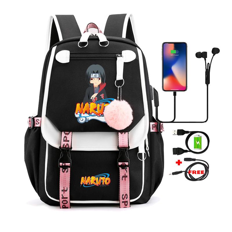 Anime Backpack for Teen Student Schoolbag Men Women Leisure Usb Travel Bag Boy Girl Back To School Backpack Rucksack