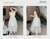 Petite Fairy Mesh White Tube Top Dress