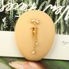1pc Golden Belly Button Rings Pack Stainless Steel Long Dangling Navel Belly Piercing Jewelry For Women 14G Belly Bar Kit Stud