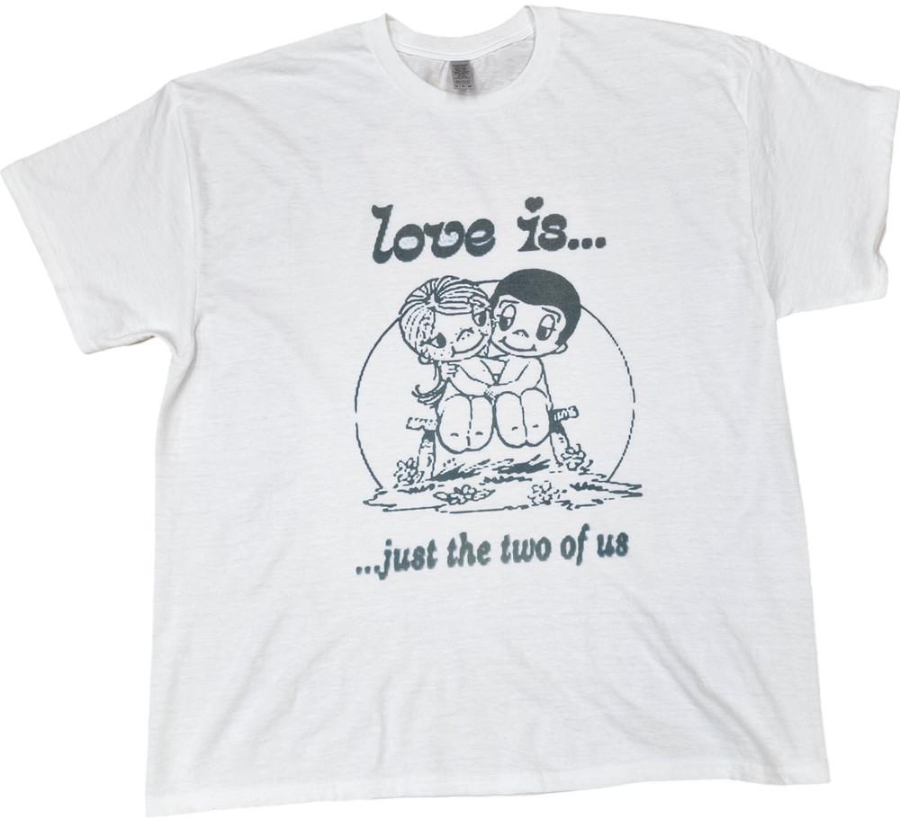 

1972 Kim Casali LOVE IS Men White Tshirt Night Light Comic LA Soft Style Unisex T-Shirt M