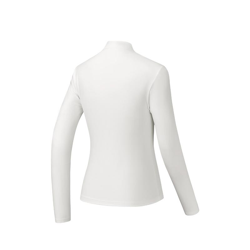 Anta Simple Comfortable Stand Collar Fashion Letter Versatile Long Sleeve Knit Sweater Women Tops 162547403-1