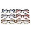 Retro and Minimalist Oval Eyeglass for Men and Women Frame Fashion Trendy Anti Blue Light Glasses Reading Eyewear Transparent Lenses