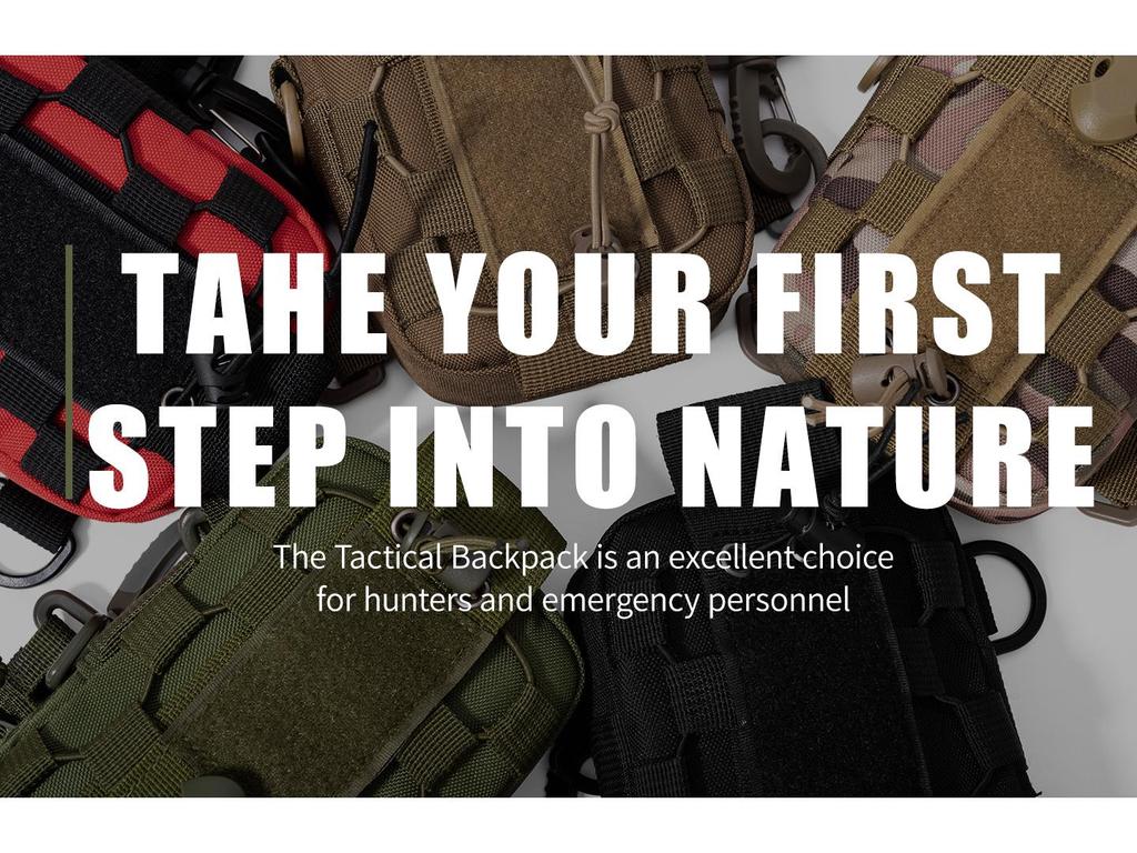 Men's Tactical Multifunctional Waist Bag - Outdoor Mountaineering & Cycling Pouch, Water Bottle Holder, Phone Bag, Crossbody Waist Belt.