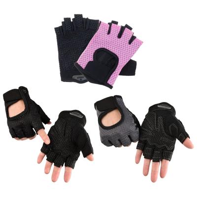 2pack Short Finger Sports Gloves Ergonomic Grip Weightlifting Cycling Mittens for Bodybuilding Calisthenics
