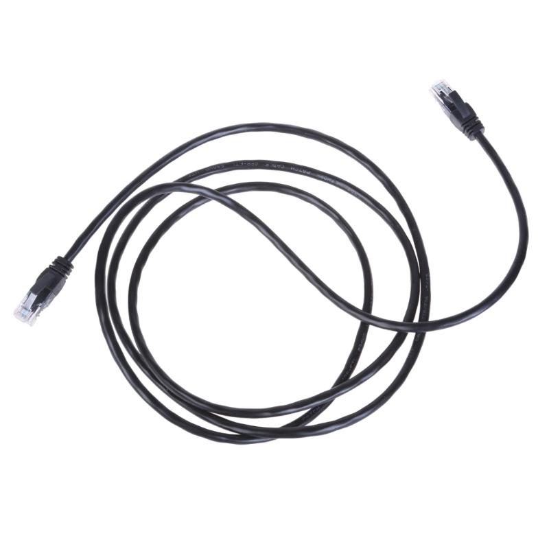 2m Black Ethernet Cable Fast & Reliable Internet Connection Solid Flat CAT6 Cable Speed 2m Internet Cable for Home