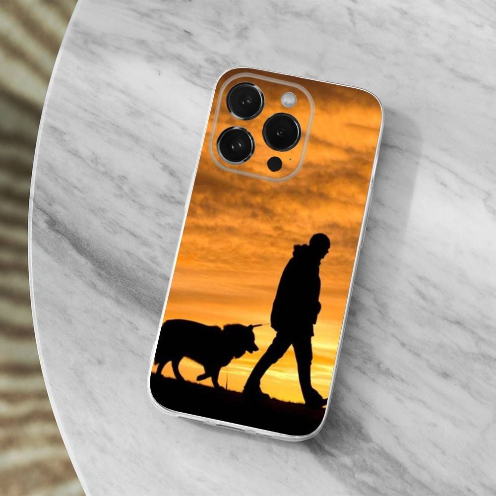 Hunter Dog For iPhone 12,Mini,16,X,17,Plus,11,Max,13,XR,15,Pro,14,SE,XS,Transparent Soft Cover Case
