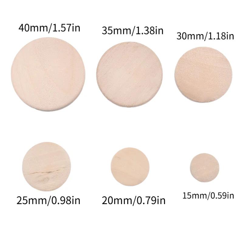 10-100 Stück 15-40mm Flache Runde Naturholzperlen Lose Abstandshalter Holzperlen Für Schmuckherstellung DIY Armband Halskette Zubehör