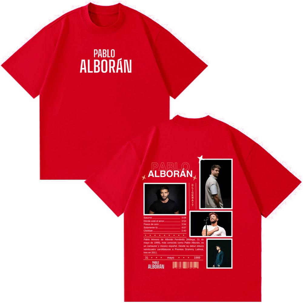 

Singer Pablo Alborán Album Cover 2026 Tshirts Mens Clothing Harajuku Hip Hop T Shirt Casual Comfort Loose Fashion Tshirts Top S