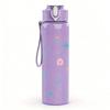 1PC Pastel Heart Dot Seamless Pattern 750ml Color Plastic Sports Water Bottle Leakproof Flip Straw Lid Suitable for Sports Office Home Use