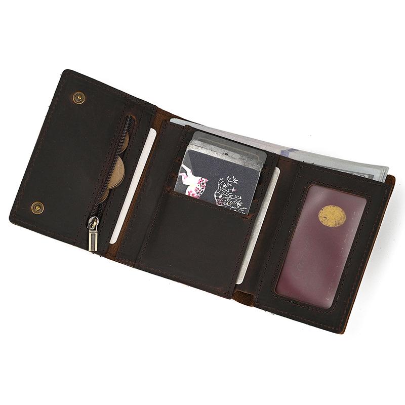 Cowhide Men's Purse Retro Fashion Vintage Pattern Male Leather Short Clutch Bag Luxury Designer Man Gift Coin Purse Wallet
