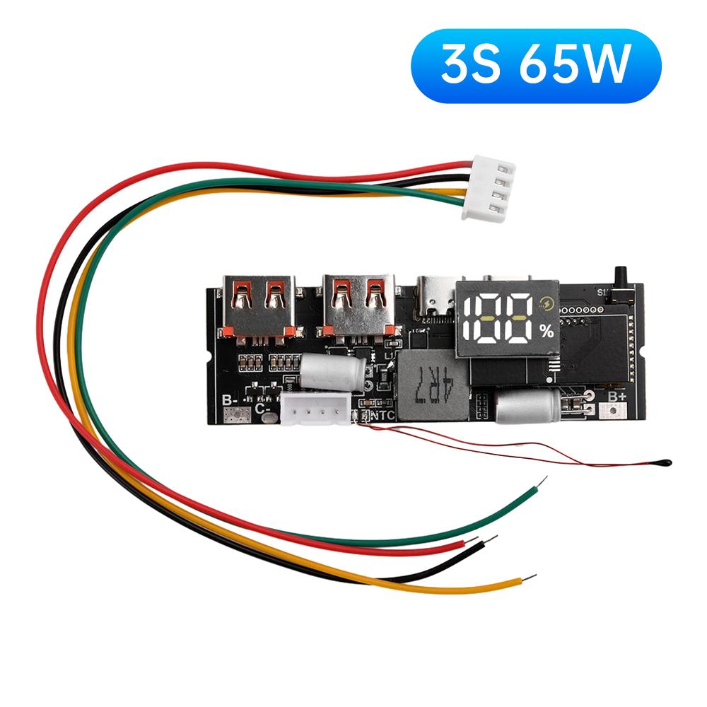 65W 100W Lade-Powerbank Dual-C-Anschluss Zweiwege-Superschnellladung VC-Blitzladung Mobiles Power-Modul Schaltung DIY Motherboard