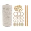 Lumierechat Macrame Knitting Cotton Rope DIY Handmade Wall Decor Kit, Cord, Thread, Crafts, Tapestry, (a-b891)