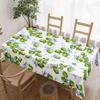 Floral Green Fruit Rectangle Table Cloth for Table Decor Holiday Party Waterproof Reusable Tablecloth for Tables Indoor Outdoor