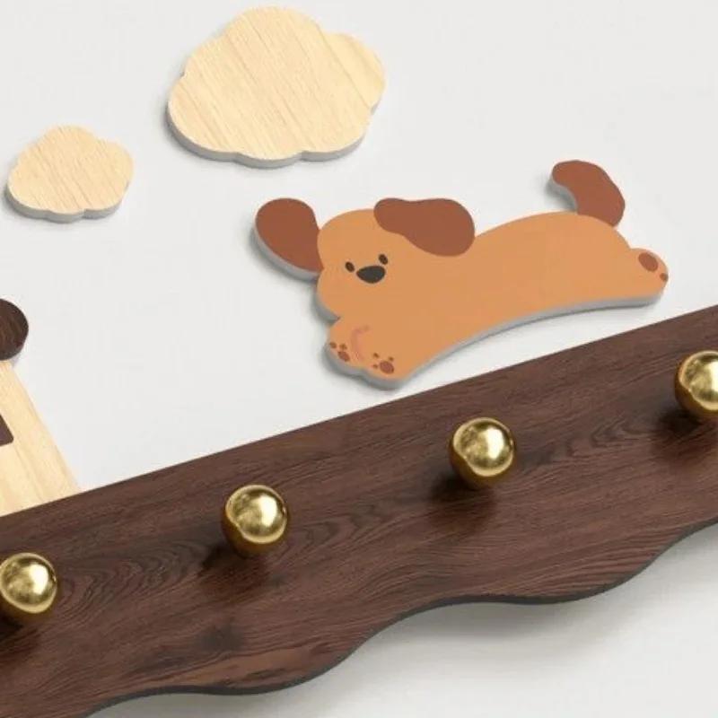 Creative Behind Door Wall Clothes Hanger Cartoon Style Garment Hook Entryway Storage Rack Wall Creative Key Hat Garment Organize