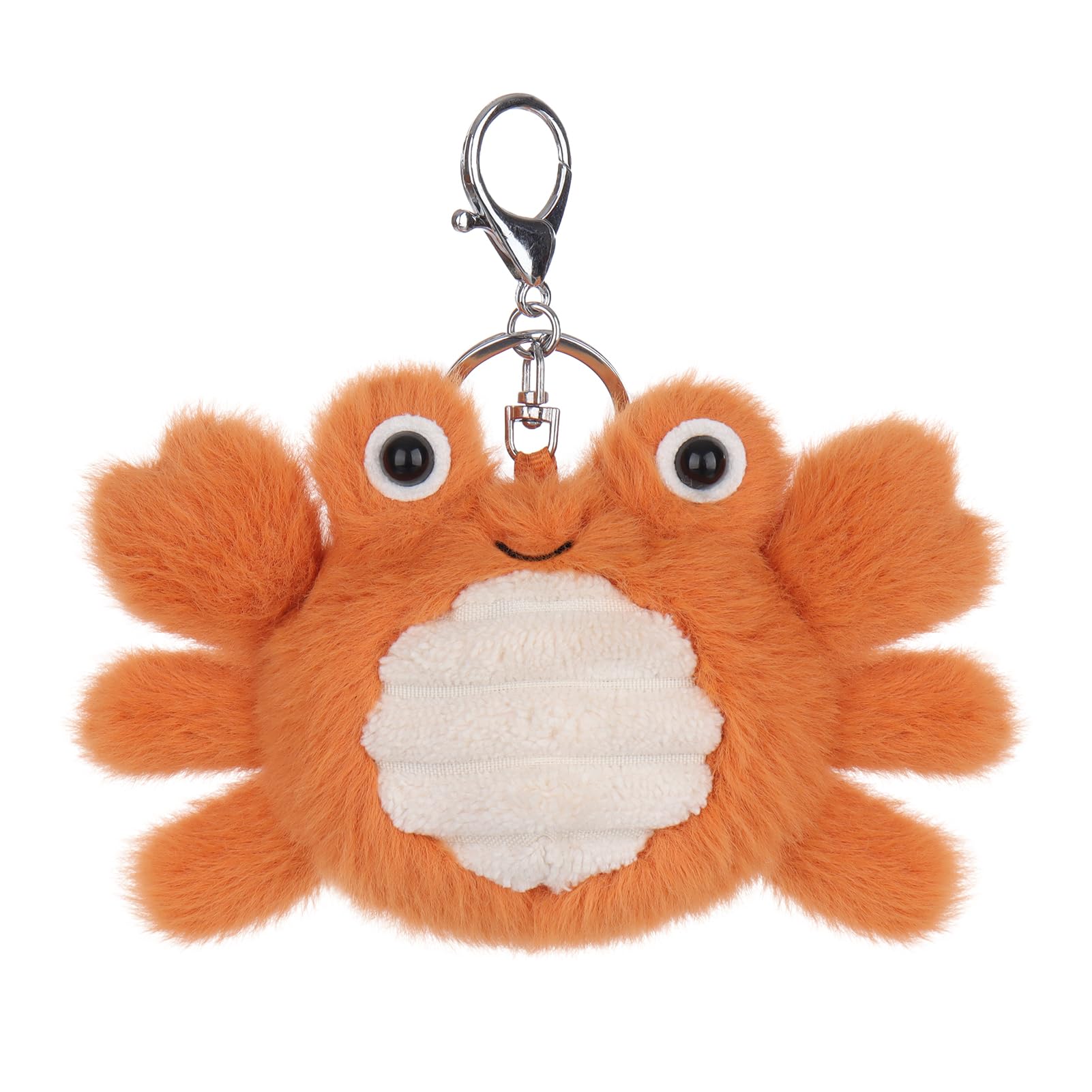 

Happy Club Cute Soft Animal Keychain Plush Suitable for Men and 9cm [Apricot Lamb] Toy, Women, Backpack, Wallet, помаранчевий