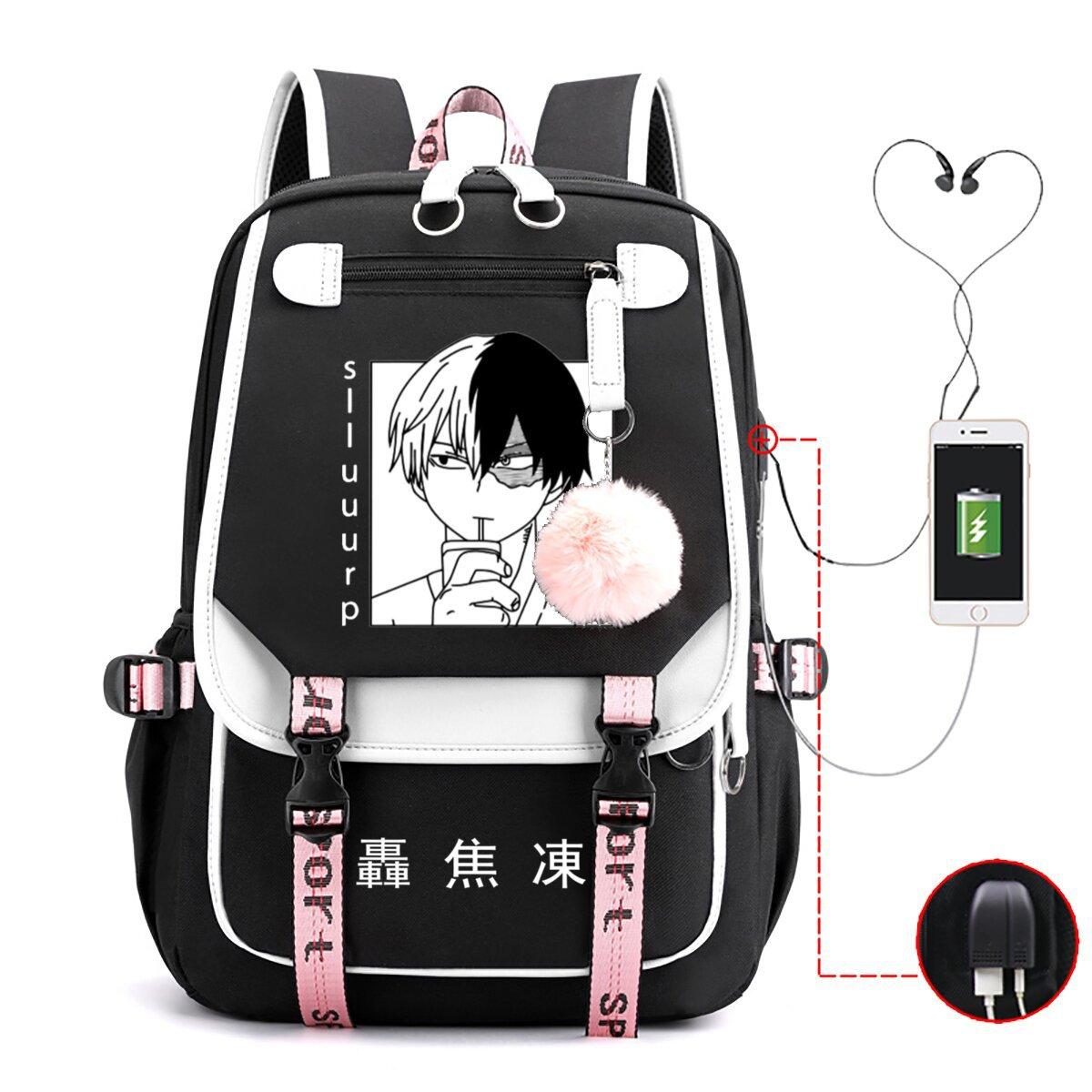 

Повседневный школьный рюкзак анимация моя геройская академия периферийная печать большая вместимость ученики средней школы USB рюкзак no specification