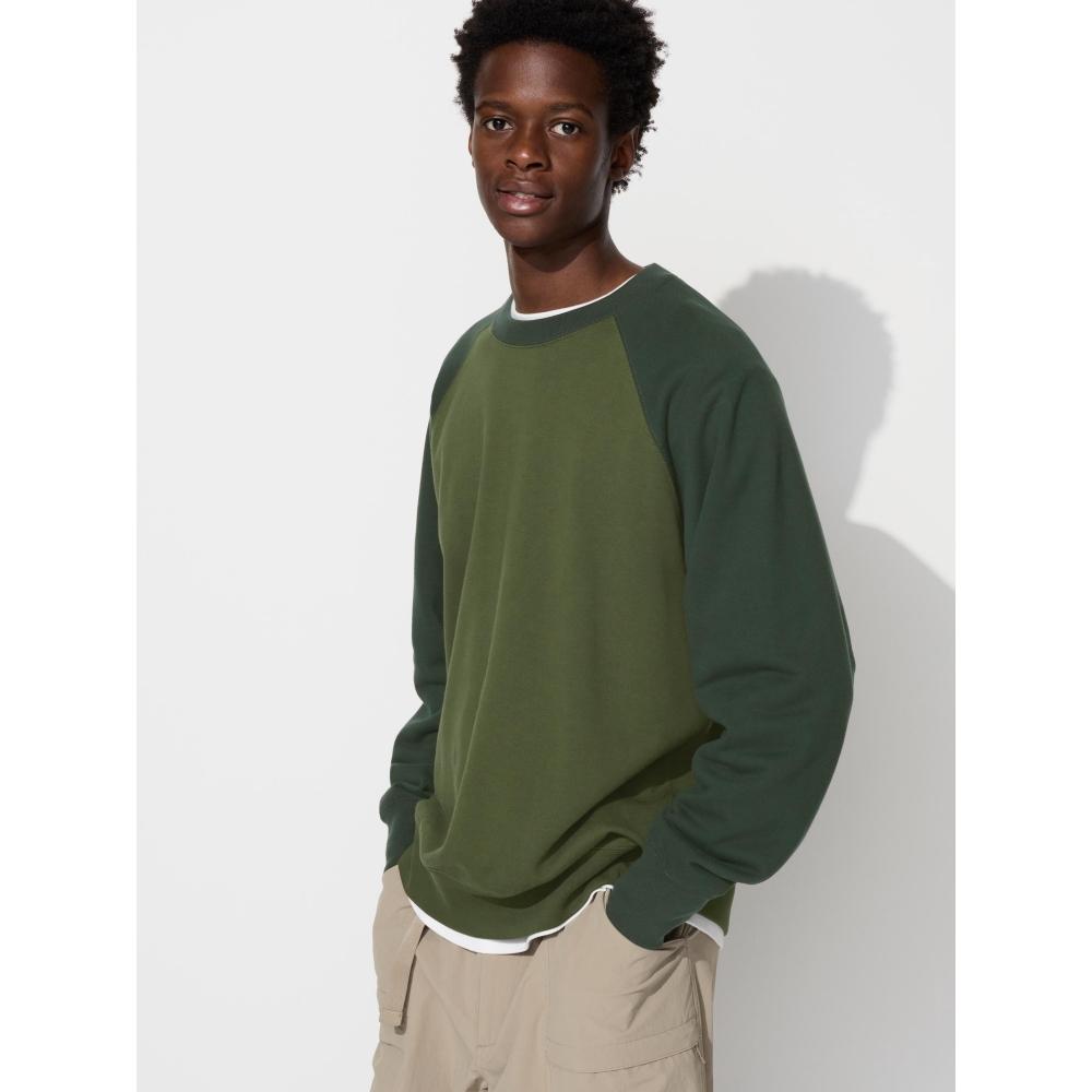 

Свитшот Uniqlo Color Block 57 OLIVE/UNISEX S