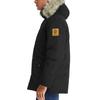 Timberland Mid-Length Warm Fur-Lined Hooded Cotton Jacket Men Outerwear Black A2ETY-001