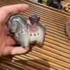Rotatable Resin Foal Statue The Tea Favors Color-changing Horse Ornament  Wealth Attraction
