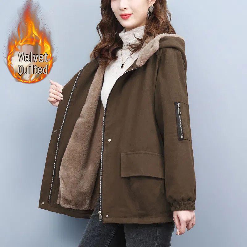 Eleganter Winterparka 2025: Schlankmachende Baumwolljacke für Damen, für mittleres Alter und Senioren