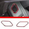 For Jaguar F-TYPE 2013- Dashboard Air Vent Cover Trim Frame Carbon Fiber Red