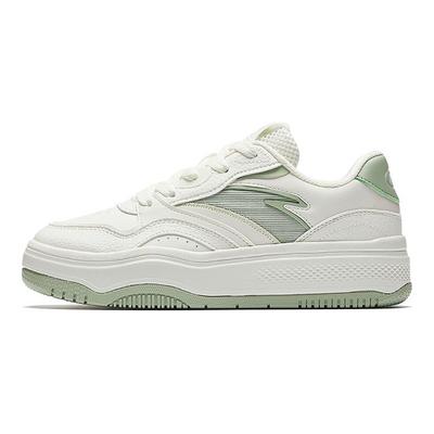 Street Fun 2 Trendige Lässige Rutschfeste Abriebfeste Leichte Erhöhte Höhe Low Top Skateschuhe Damen Sneaker Weiß Grün 922618077F-11