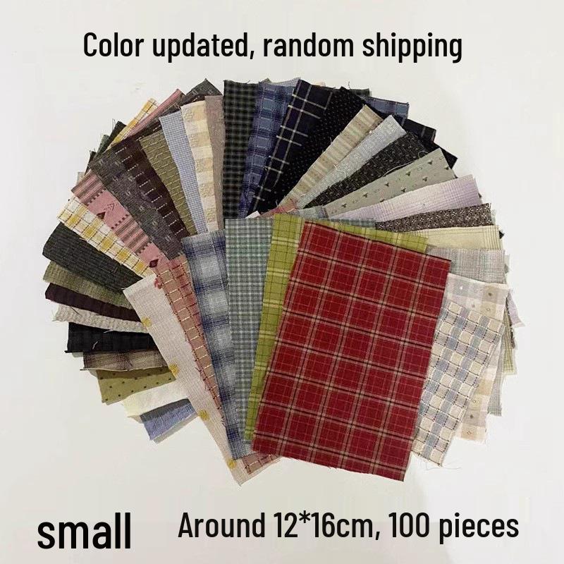 Pre-dyed Small Fabric Scraps for Doll Clothes and Patchwork Quilts with Needle by Hai Leide Zhu