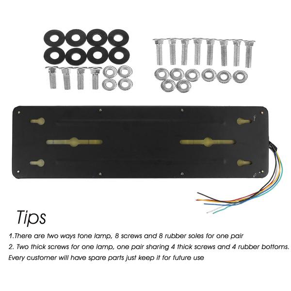 2PCS Trailer Truck Caravan Boat Car Led Rear Stop Tail Light 24V Waterproof Flow Steering Brake Reversing Traffic Fog Lamp