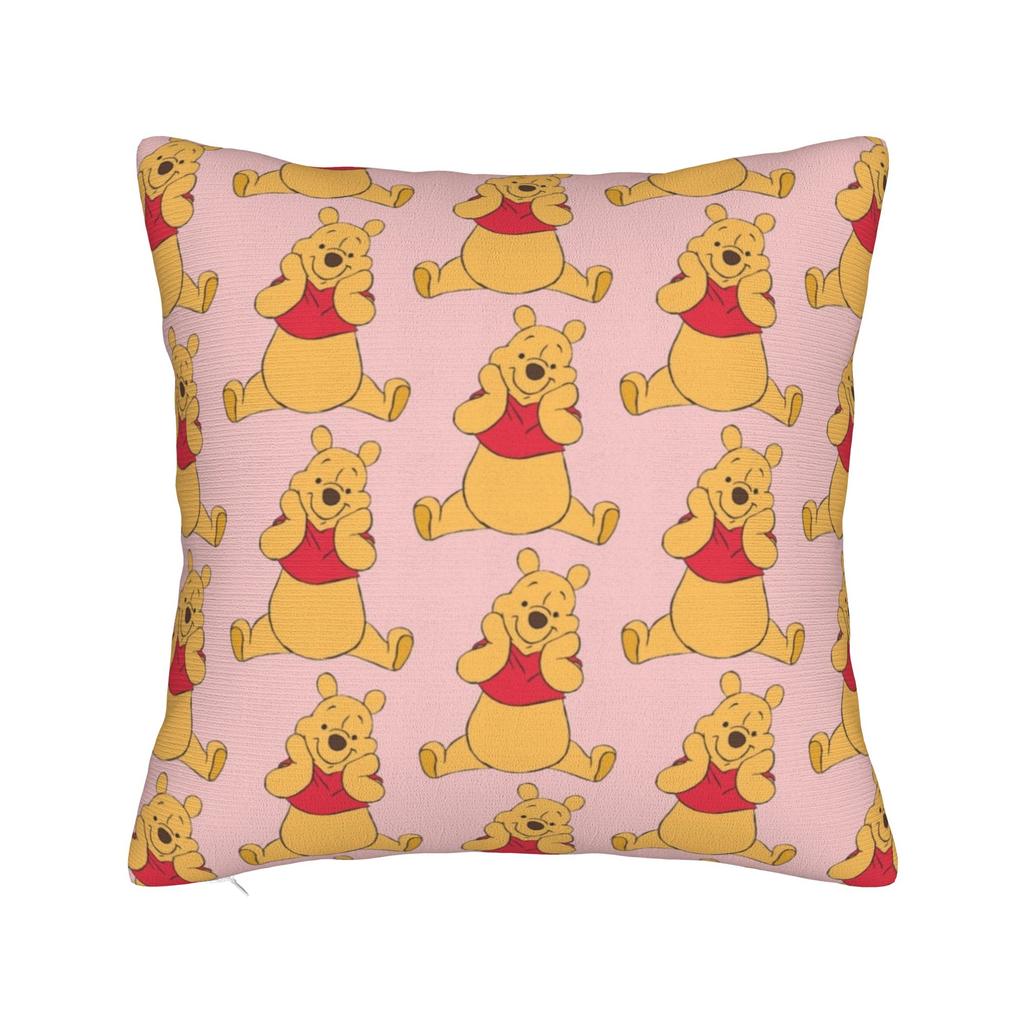 Winnie The Pooh And Tigger Square Pillow Cases Cute Bee Cushion Cover Customized Zipper Decor Pillowcase for Home