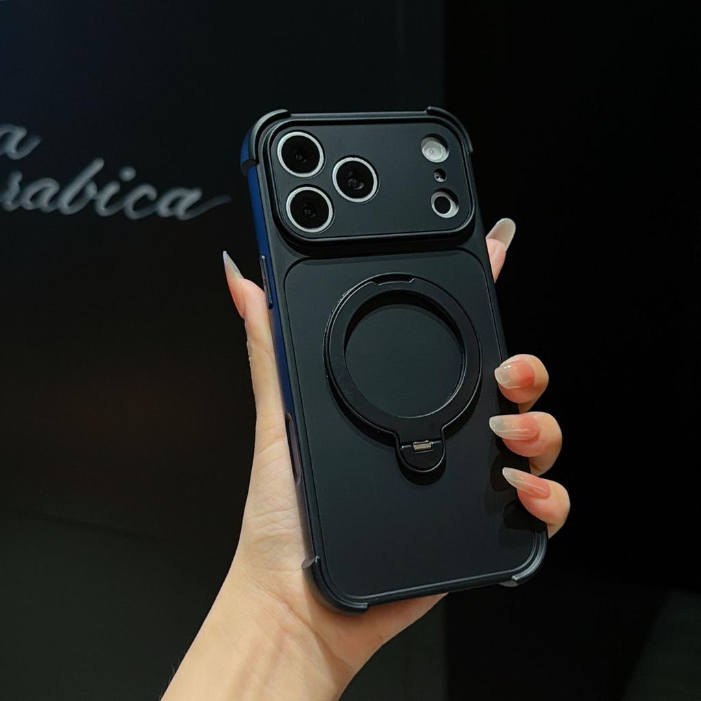 Applicable to iPhone 16 seconds to 17 large windows all-inclusive four corners anti-drop Apple 16 rotating magnetic fulcrum bracket shell