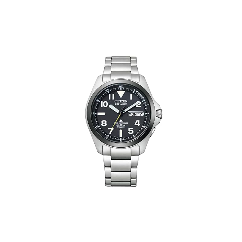 CITIZEN PROMASTER PMD56-2952 Watch (Radio-Controlled, 20 ATM Water Resistant, Easy-to-Read) Titanium, Lightweight, Luminous, Date Display, Day