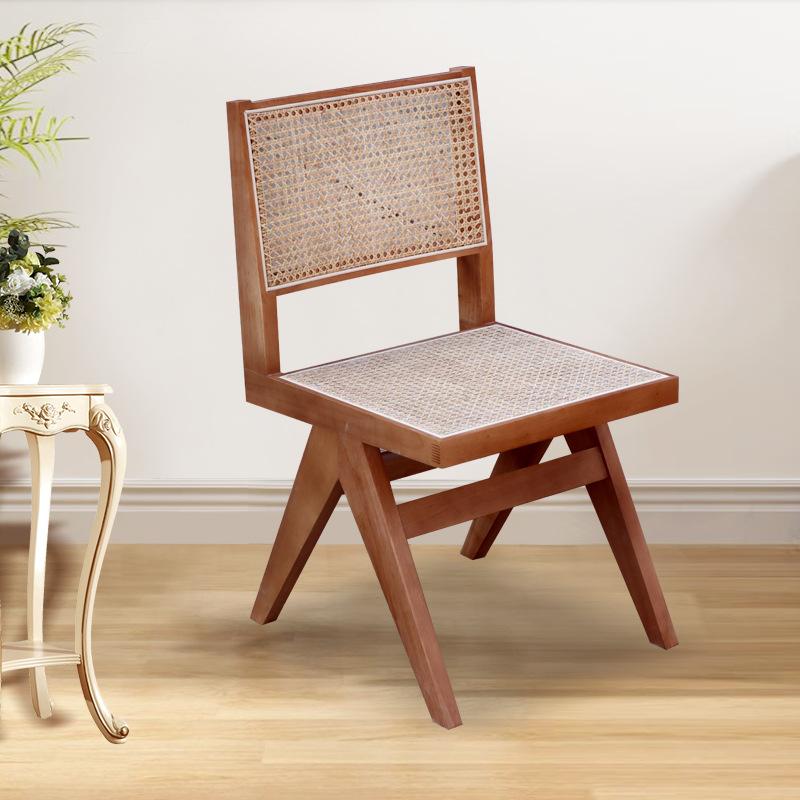 Retro Living Room Chairs Home Furniture Japanese Rattan Ancient Dining Chair Simple Armchair Nordic Home Stay Single Sofa Chair