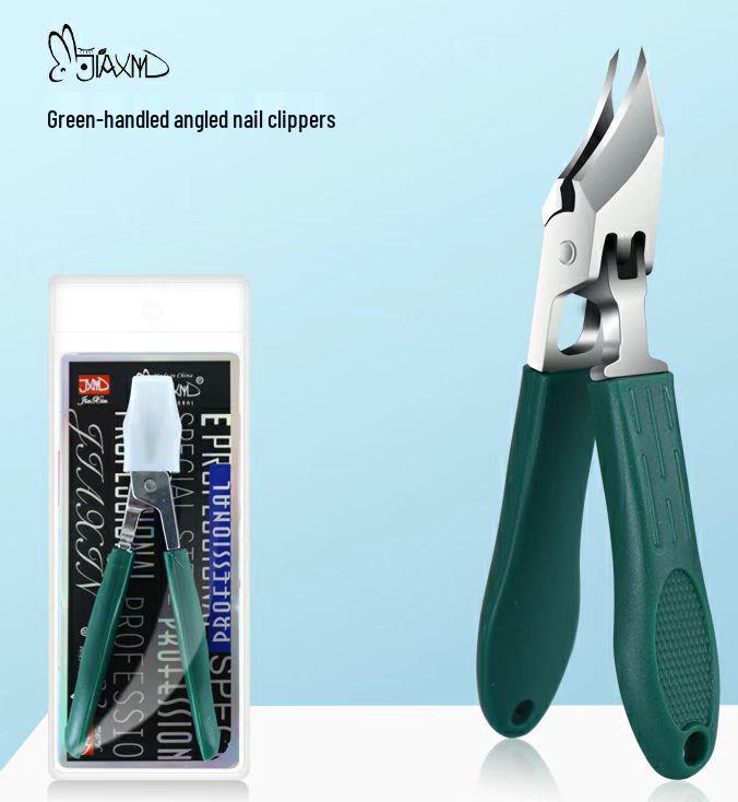 Premium Angled Tip Nail Clippers with Anti-Splash Design for Precise Trimming