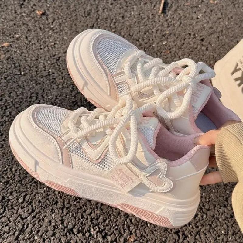 Women'S Sneakers Pink Platform Woman Sports Shoes Female Harajuku Kawaii Vulcanized Shoes Casual Comfortable Ladies Trainers
