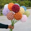 Single Emperor Milan Onion Ball Simulation Flower Autumn Wedding Hall Soft Fake Plant Large Hydrangea Home Outdoor Garden