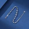 Exquisite 925 Sterling Silver Bead Bracelet Unisex Classic Style with Gold Silver Rhodium Plating