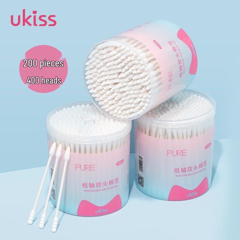 UKISS Double-Headed Paper Shaft Cotton Swabs