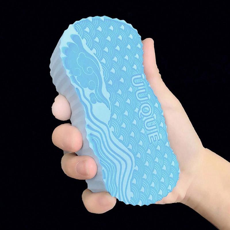 

1 шт. Безболезненная губка для ванны, растирающая грязь, хлопок синий