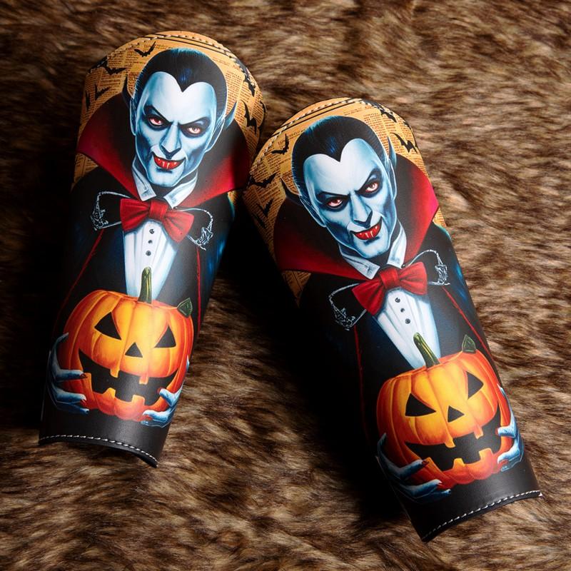 Vintage Halloween Pumpkin Print Arm Sleeves Original Design Adult Warmers